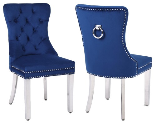 Velvet dining chairs - velvet, with