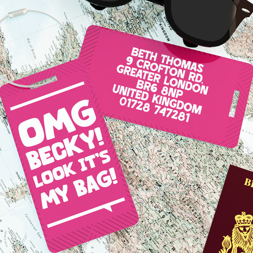 Personalised funny luggage - personalised, id