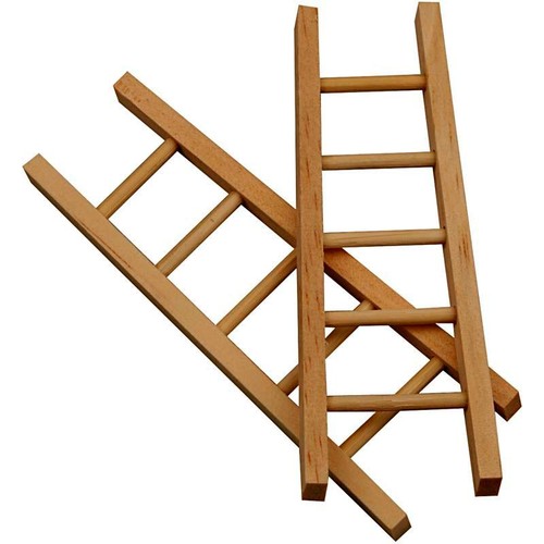 Wooden 10cm small ladder - wooden,