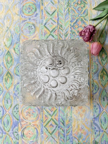 Vintage glass ceiling flush - vintage,