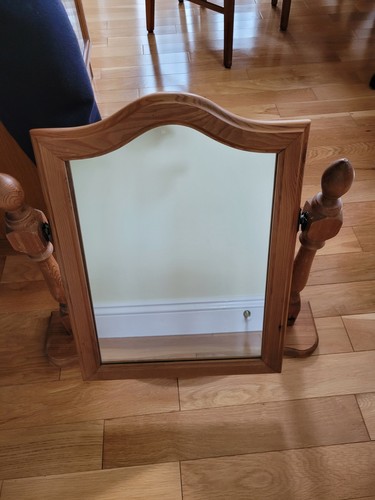 Pine dressing table - table, mirror