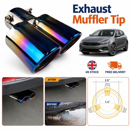 Car blue dual exhaust - dual,