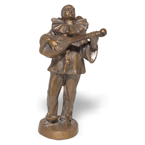 Bronze pierrot figurine - figurine, jester