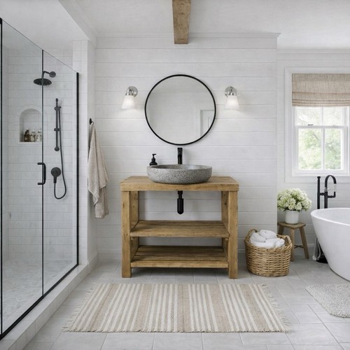 Rustic washstand sink unit - rustic,