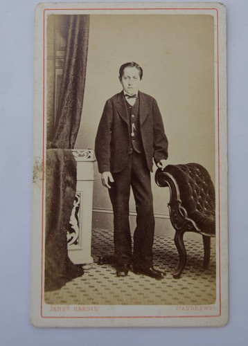 Cdv young victorian man - young,