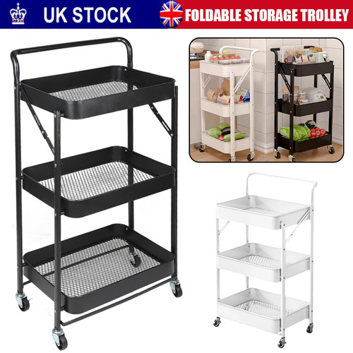 Tier metal folding trolley - 3,