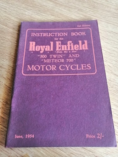 Royal enfield instruction book - instruction,