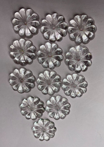 12x glass rosettes flower from - 12x,