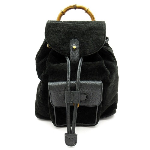 Gucci bamboo backpack suede - backpack, /