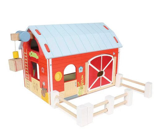 Toy van the red - the, barn