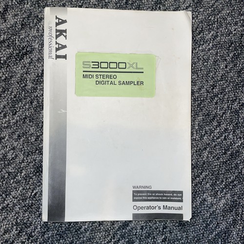 Akai s3000xl operators - akai, manual