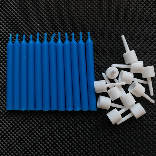 Blue birthday cake stick - cake,