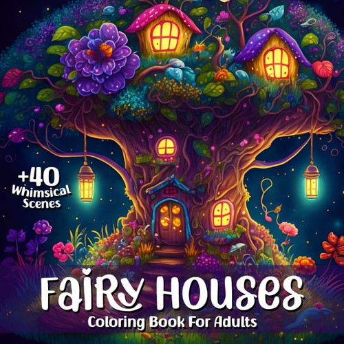 Fairy houses coloring book for - fairy,