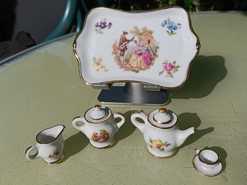 Limoges france miniature tea - limoges,