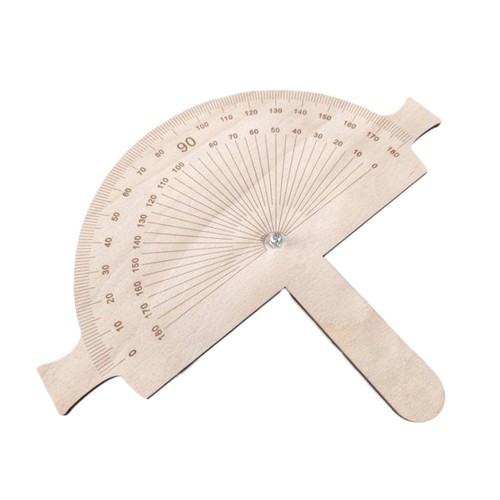 Wooden angle protractor - angle,