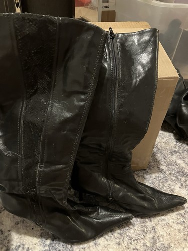 Leather boots - leather,
