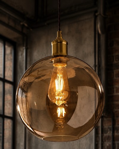 Amber glass light - amber,