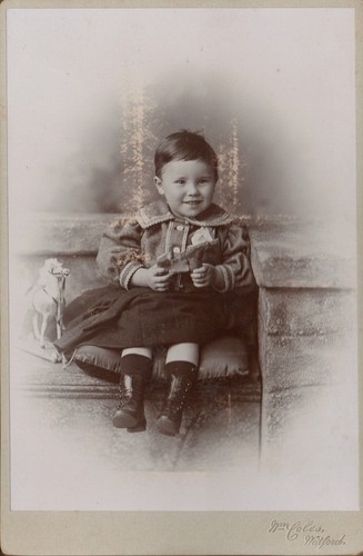 Cabinet card victorian boy - cabinet,