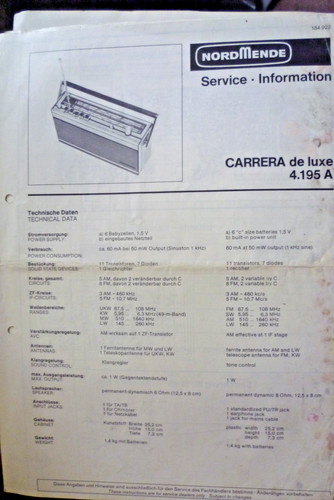 Nordmende carrera luxe - ,