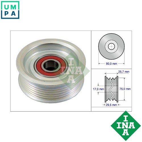 Deflectionguide pulley vribbed - deflectionguide,