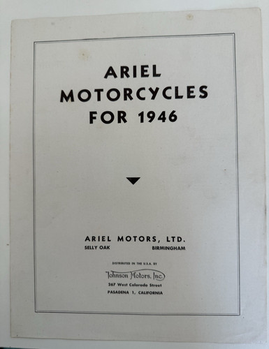 1946 ariel johnson motors - ariel,
