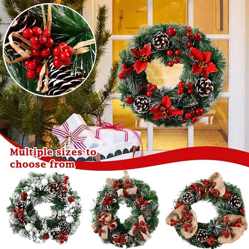 30cm snowy christmas wreath - snowy,