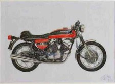 A4 Metal Sign Limited Edition MotoMorini 350 1972