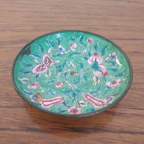 Vintage chinese cloisonne dish - vintage,
