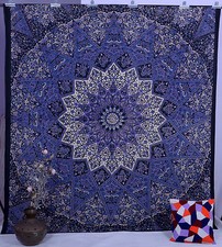 Indian Black Star Hippie Mandala Psychedelic Wall Hanging Queen Tapestry Throw