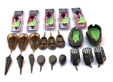 Flatbed method feeders inline,  metal cage, weights , moulds, 20-80grms aprox