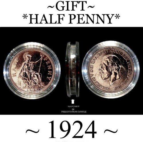 Birthday half penny polished - penny,