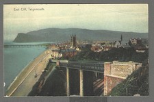 Vintage postcard East Cliff, Teignmouth, Devon. pmk Exeter 1907