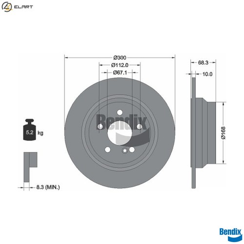 Brake disc bds1200 - brake, for