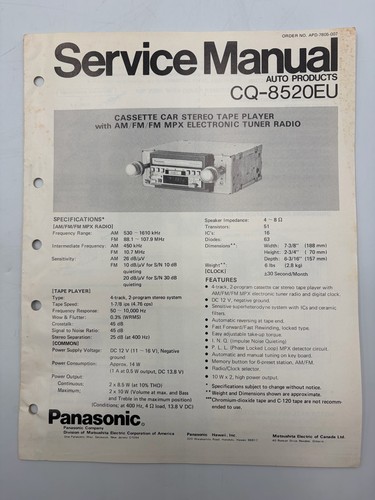 Original panasonic service - panasonic,