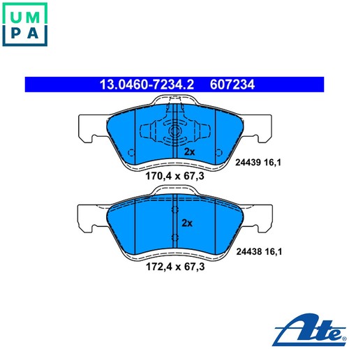 Brake pad set - set,
