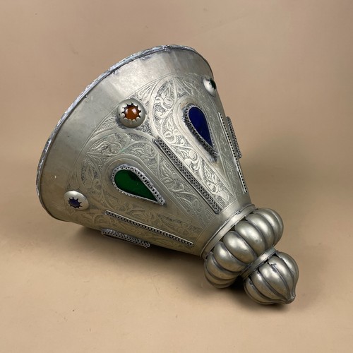 Silver metal indian lantern - indian,