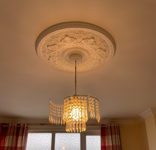 Vintage glass chandelier - ,