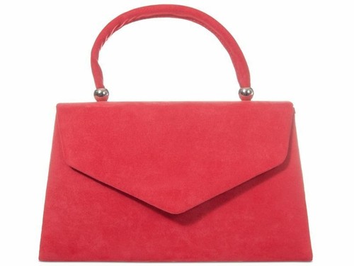 Women faux suede clutch bag - faux,
