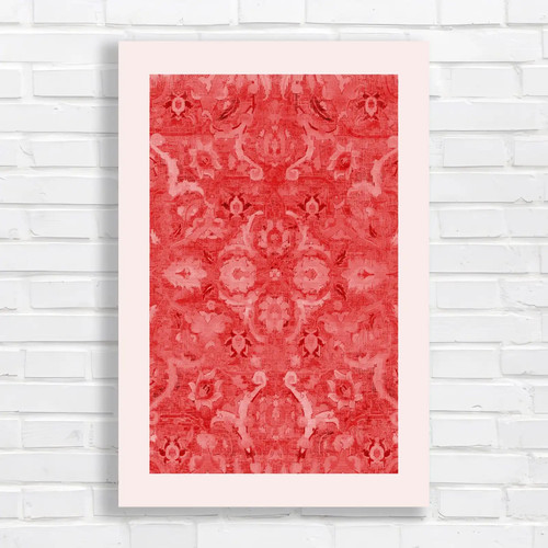 Abstract floral tapestry red - floral,