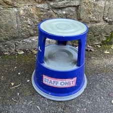 Shop, Retail Step Stool, Steel Kick Step - blue TUV SUD & GS Approved steps