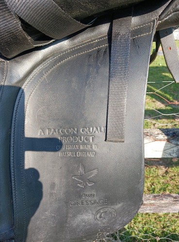 Black falcon dressage saddle - black,
