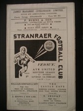 STRANRAER  v  Ayr United  55/6.