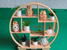 doll house modem oriental style round shelving with plants/ ect 1.12th  z