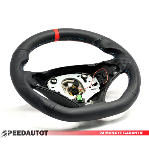 Flattened leather steering - flattened,