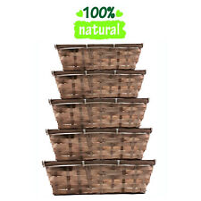 Wicker Gift Hamper Basket Empty Tray Shallow Storage Christmas Birthday Present