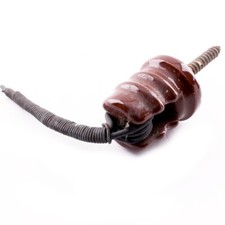 Guy Strain Insulator for Electric Wire Straining Line in Brown Ceramic Porcelain