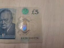 AA28 Bank Of England £5 Five