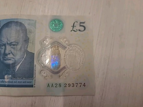 Aa28 bank england 5 five - england, £5
