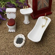 4pcs White Ceramic Bathroom