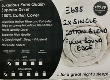 JOB LOT OF 2 SINGLE DUVETS 4.5